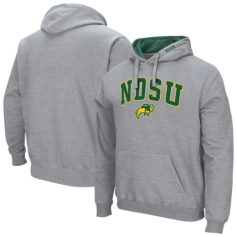 Sweat à capuche gris chiné Colosseum NDSU Bison Isle pour homme