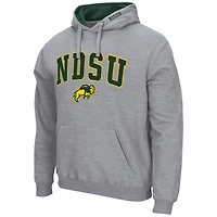 Colosseum Heathered Grey NDSU Bison Arch and Logo Pull à capuche pour hommes
