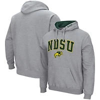 Colosseum Heathered Grey NDSU Bison Arch and Logo Pull à capuche pour hommes