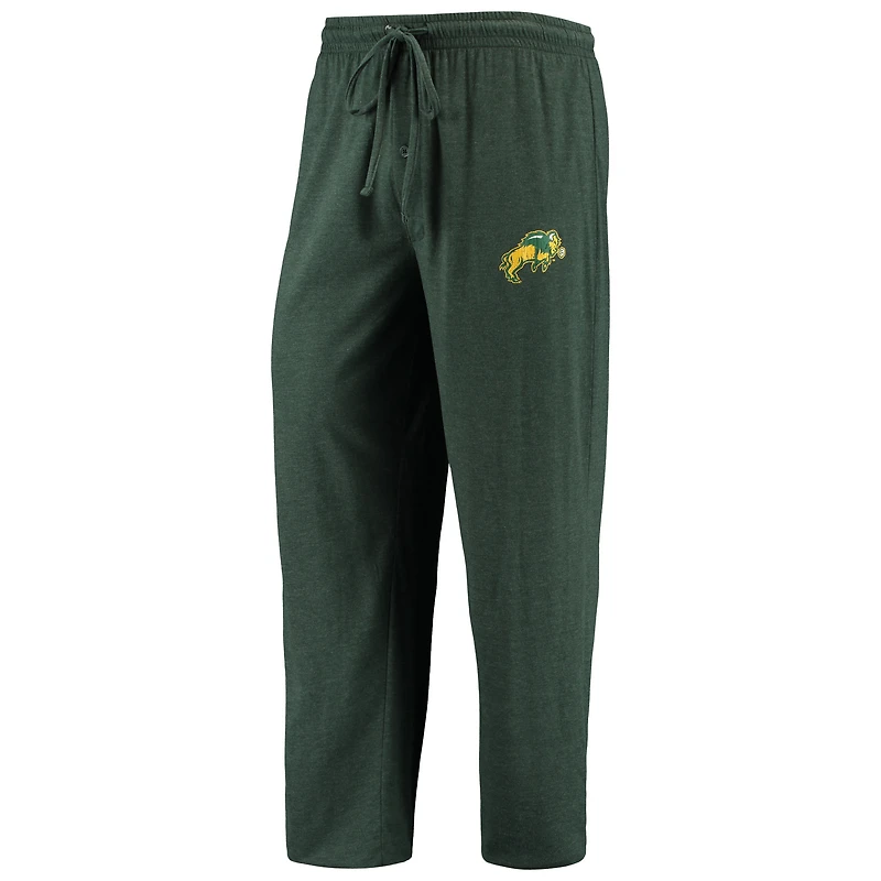 Concepts Sport Vert/Anthracite chiné NDSU Bison Meter T-shirt à manches longues et pantalon Ensemble de nuit