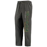 Concepts Sport T-shirt et pantalon NDSU Bison Meter anthracite chiné/vert pour homme