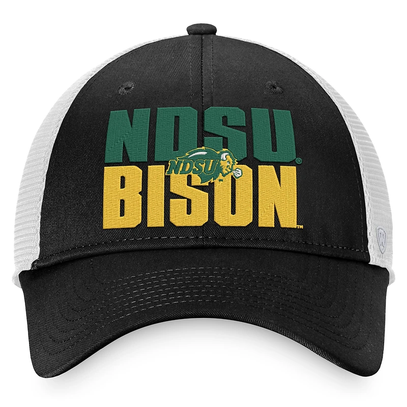 TOP NDAKST NOIR BLANC NCAA TOP STOCKPILE TRUCKER HATMENSTR
