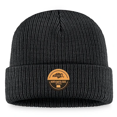 Bonnet en tricot noir à revers NDSU Bison Elijah pour homme Top of the World