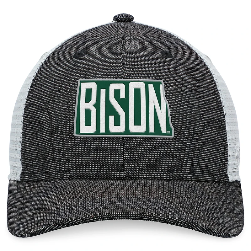 Casquette Snapback NDSU Bison Townhall Trucker Top of the World anthracite/blanc pour homme