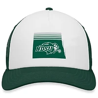 Men's Top of the World White/Green NDSU Bison Tone Down Trucker Snapback Hat
