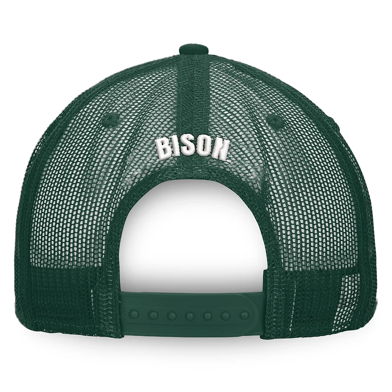 Men's Top of the World White/Green NDSU Bison Tone Down Trucker Snapback Hat