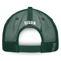 Men's Top of the World White/Green NDSU Bison Tone Down Trucker Snapback Hat