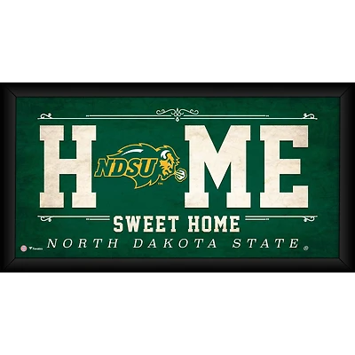 NDSU Bison encadré 10'' x 20'' Domicile Sweet Domicile Collage