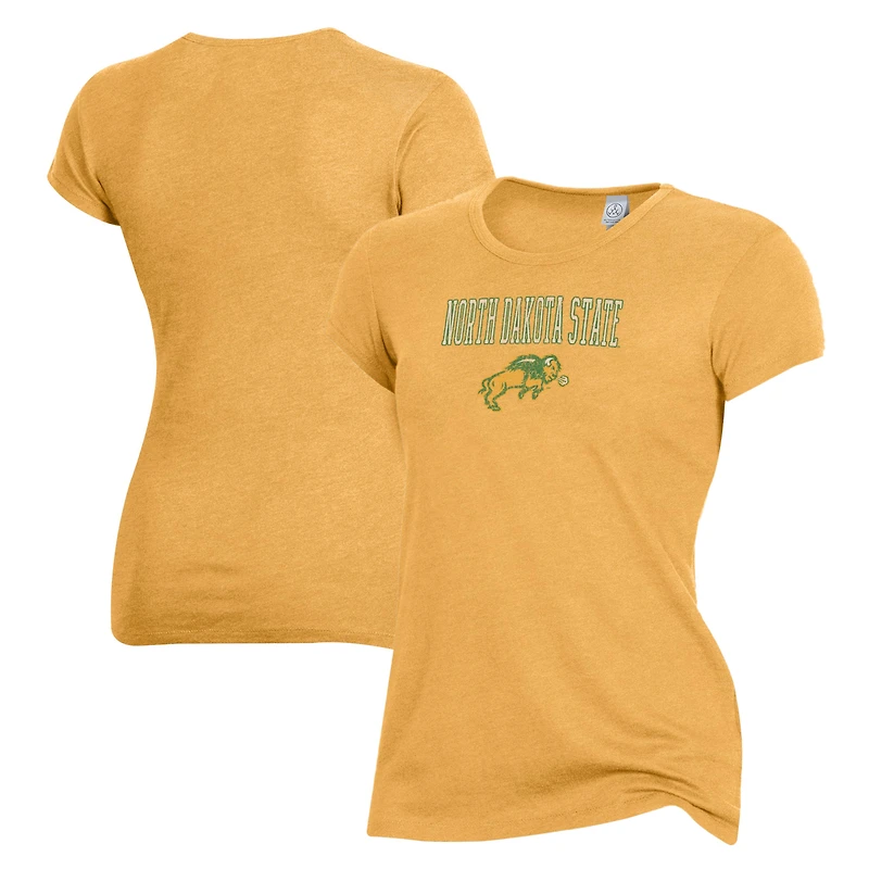 Women's Alternative Apparel Yellow NDSU Bison The Keepsake T-Shirt