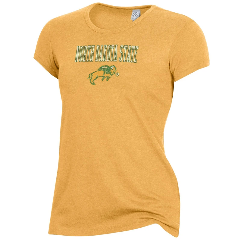 Women's Alternative Apparel Yellow NDSU Bison The Keepsake T-Shirt