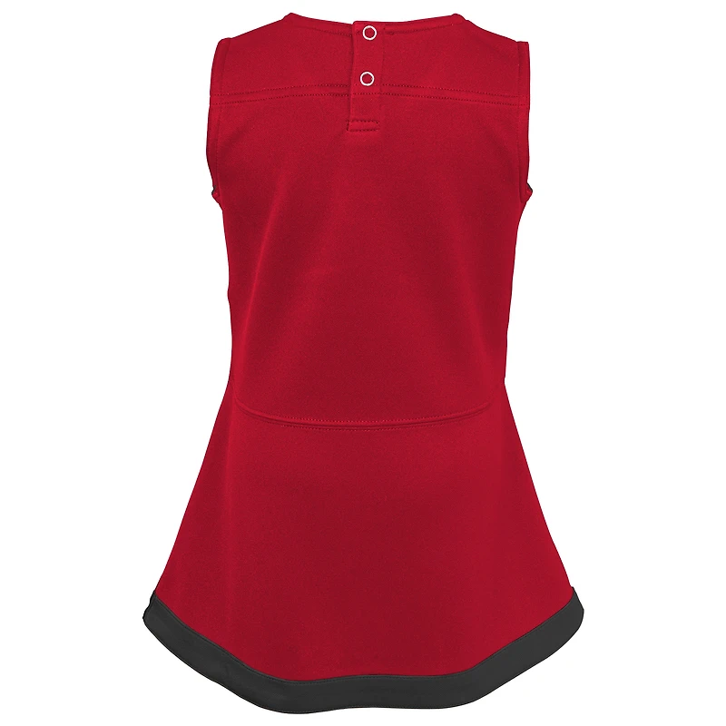 Ensemble deux pièces pour filles d'âge préscolaire Scarlet Nebraska Huskers Cheer Captain, robe pull et bloomer