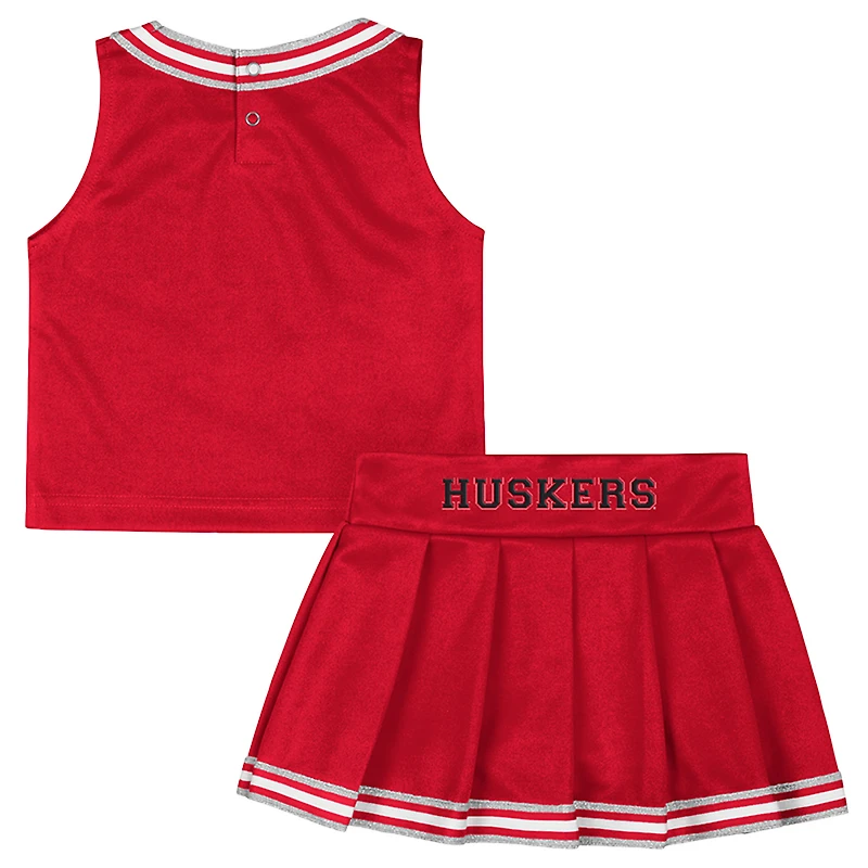 Girls Toddler Colosseum Scarlet Nebraska Huskers Lollipop Park Cheer Two-Piece Set