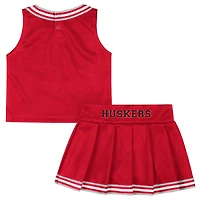 Girls Toddler Colosseum Scarlet Nebraska Huskers Lollipop Park Cheer Two-Piece Set