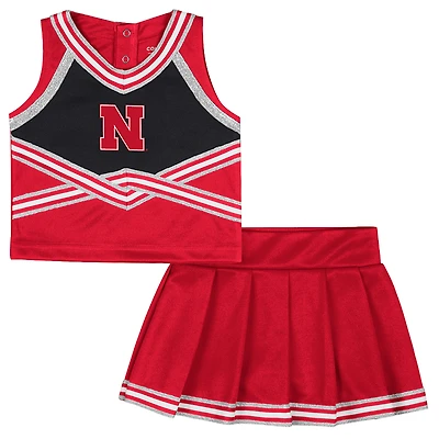 Ensemble deux pièces pour filles Colosseum Scarlet Nebraska Huskers Lollipop Park Cheer