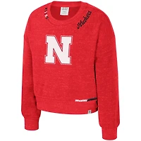 Girls Youth Colosseum  Red Nebraska Huskers Just a Minute Sweatshirt