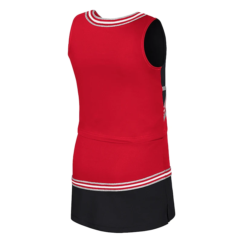 Ensemble deux pièces pour jeunes filles du Colosseum Scarlet Nebraska Huskers Lollipop Park Cheer