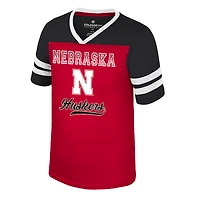 T-shirt à paillettes Princess Bubblegum des Nebraska Huskers pour jeunes filles du Colisée écarlate
