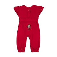 Infant Colosseum Scarlet Nebraska Huskers Beautopia Waffle Knit Romper