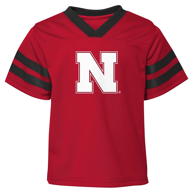 Infant Scarlet Nebraska Huskers Two-Piece Red Zone Jersey & Pants Set
