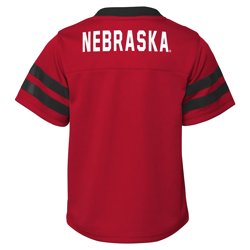 Infant Scarlet Nebraska Huskers Two-Piece Red Zone Jersey & Pants Set