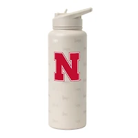 Bouteille isotherme Logo Brands Nebraska Huskers 34 oz Sand Ghost Quencher