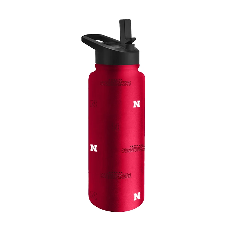 Bouteille de 1 litre (34 oz) Logo Brands Nebraska Huskers Steep and Repeat Quencher
