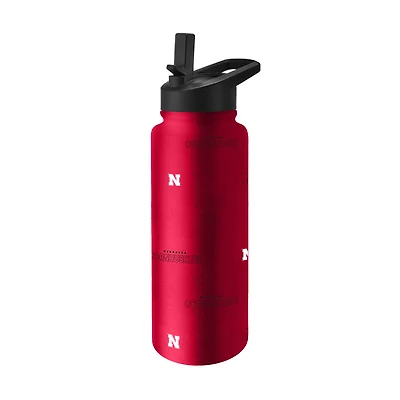 Bouteille de 1 litre (34 oz) Logo Brands Nebraska Huskers Steep and Repeat Quencher