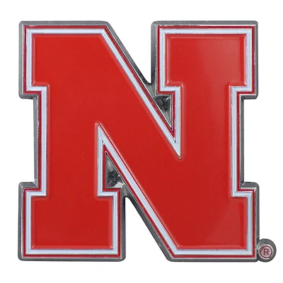 Logo Brands Nebraska Huskers Embossed Color Auto Emblem