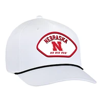 Casquette ajustable en corde blanche Ahead Nebraska Huskers Alto pour homme