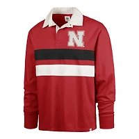 Polo de rugby à manches longues '47 Scarlet Nebraska Huskers Clubhouse Knox Thames pour hommes