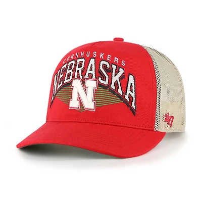 Casquette de camionneur ajustable en maille Pomona Scarlet Nebraska Huskers '47 pour homme