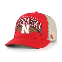 Casquette de camionneur ajustable en maille Pomona Scarlet Nebraska Huskers '47 pour homme