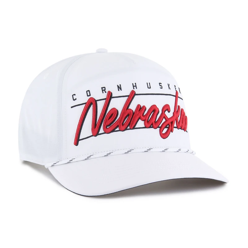 Men's '47 White Nebraska Huskers Condor Hitch brrr° Adjustable Hat