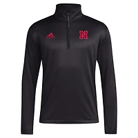 Men's adidas Scarlet Nebraska Huskers 2024 Coaches Sideline Quarter-Zip Top