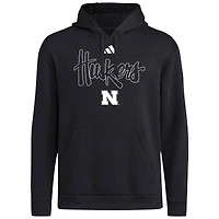 Men's adidas  Black Nebraska Huskers Alternate Hoodie