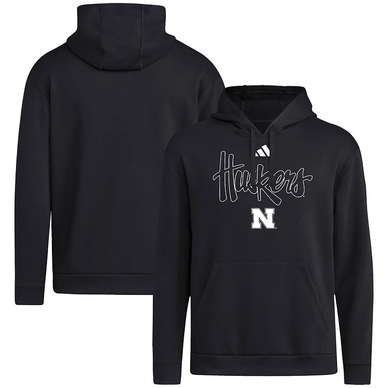 Sweat à capuche noir alternatif des Nebraska Huskers pour homme adidas