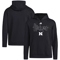 Sweat à capuche noir alternatif des Nebraska Huskers pour homme adidas
