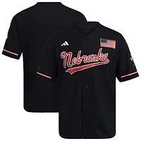 Men's adidas  Black Nebraska Huskers Alternate Replica Baseball Jersey