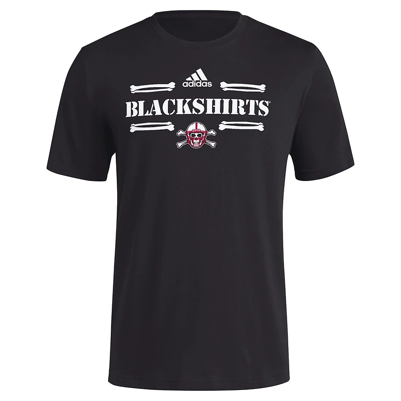 Men's adidas Black Nebraska Huskers Blackshirts Fresh T-Shirt