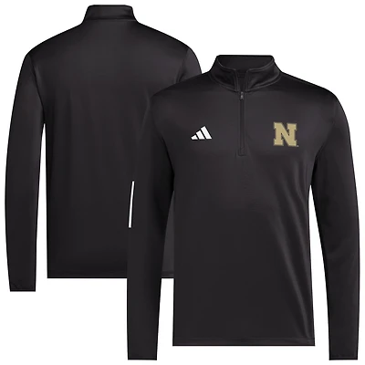 Veste de golf demi-zip adidas noire Nebraska Huskers pour homme
