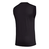 Men's adidas Black Nebraska Huskers Sideline AEROREADY Pregame Tank Top