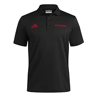 Polo ottoman Ultimate 365 Nebraska Huskers noir adidas pour homme