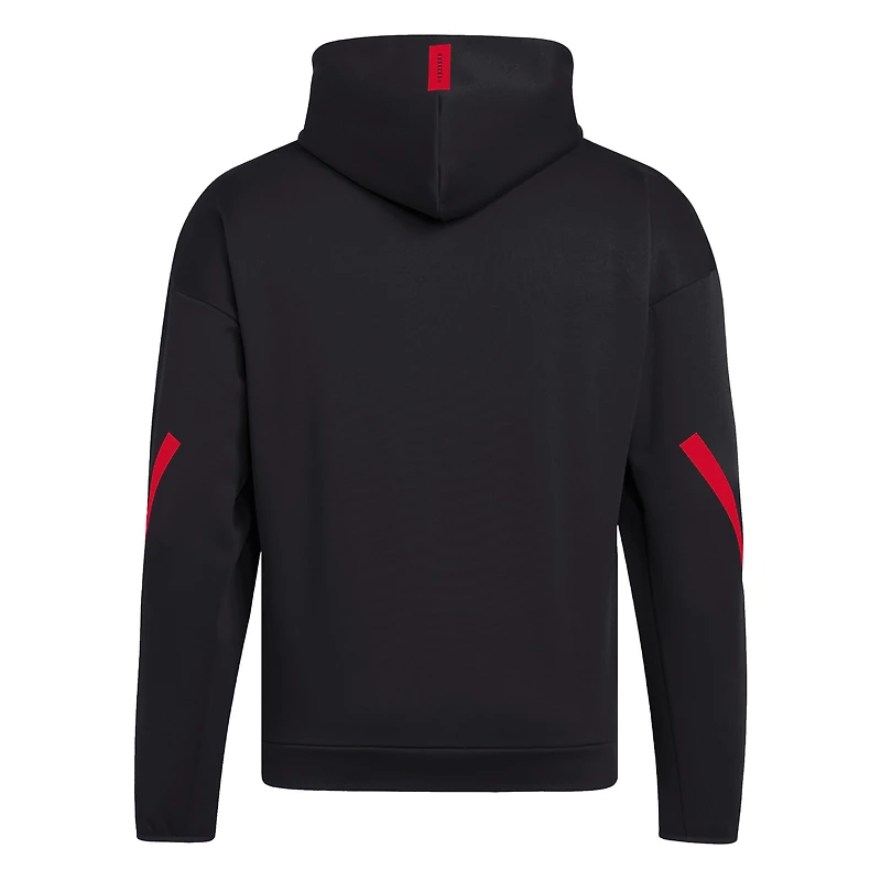 Sweat à capuche zippé adidas Nebraska Huskers Z.N.E. noir pour homme