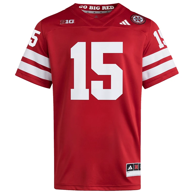 Men's adidas Dylan Raiola Scarlet Nebraska Huskers Home NIL Football Player Jersey