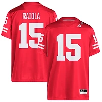 Maillot de footballeur adidas Dylan Raiola Scarlet Nebraska Huskers NIL pour homme