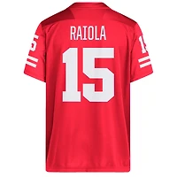 Maillot de footballeur adidas Dylan Raiola Scarlet Nebraska Huskers NIL pour homme