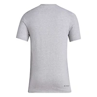 T-shirt d'avant-match Adidas Nebraska Huskers AEROREADY gris chiné pour homme