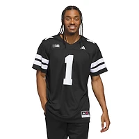 Maillot noir alternatif Premier des Nebraska Huskers pour homme adidas #1
