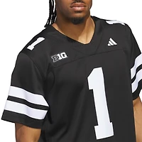 Maillot noir alternatif Premier des Nebraska Huskers pour homme adidas #1
