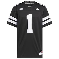 Maillot noir alternatif Premier des Nebraska Huskers pour homme adidas #1
